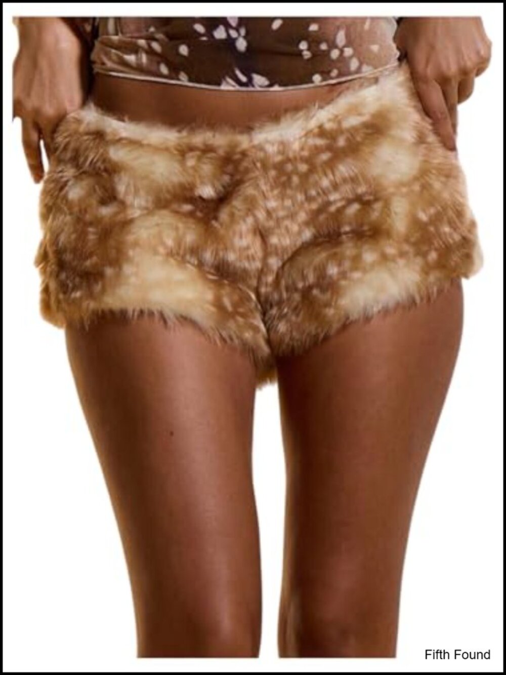 Faux Fur Fuzzy Low Rise Mini Shorts Sexy Club Rave Festival Hot Pants